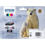 Epson T2636 XL - Cartucho de tinta original, C13T26364010, negro, cían, magenta y amarillo, pack de 4