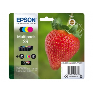 Epson T2986 - Cartucho de tinta original, C13T29864012, negro, cían, magenta y amarillo, pack de 4