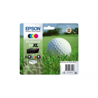 Epson T3476 XL - Cartucho de tinta original, C13T34764010, negro, cían, magenta y amarillo, pack de 4
