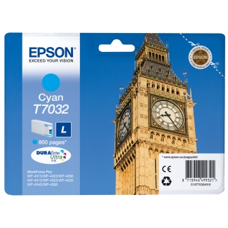 Epson T7032 L - Cartucho de tinta original, C13T70324010, cían