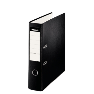 Esselte 42304 - Archivador de palanca, tamaño folio, lomo ancho, con rado, color negro