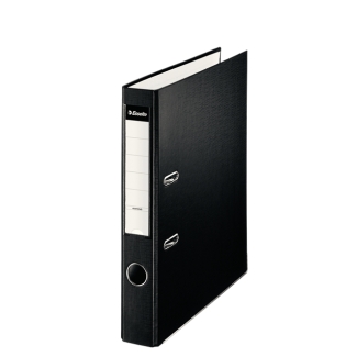 Esselte 42308 - Archivador de palanca, tamaño folio, lomo estrecho, con rado, color negro