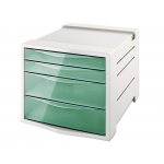 Esseltte 626285 - Fichero de sobremesa, 4 cajones, color verde