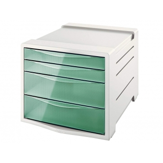 Esseltte 626285 - Fichero de sobremesa, 4 cajones, color verde