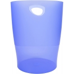 Exacompta 45310D - Papelera de plástico, con asas, 15 litros, color azul hielo translúcido
