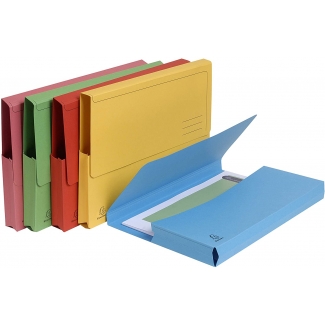 Exacompta 47670E - Subcarpeta de cartulina reciclada, A4, 290 gr/m2, colores surtidos, con bolsa y solapa