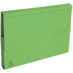 Exacompta 47673E - Subcarpeta de cartulina reciclada, A4, 290 gr/m2, color verde, con bolsa y solapa