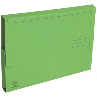 Exacompta 47673E - Subcarpeta de cartulina reciclada, A4, 290 gr/m2, color verde, con bolsa y solapa