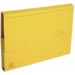 Exacompta 47679E - Subcarpeta de cartulina reciclada, A4, 290 gr/m2, color amarillo, con bolsa y solapa