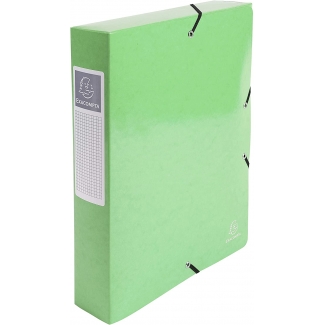 Exacompta 50623E - Carpeta de proyectos con gomas, tamaño A4, lomo de 60 mm, color verde anis