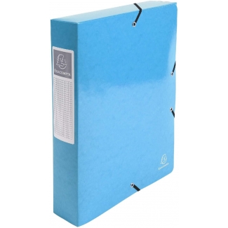 Exacompta 50627E - Carpeta de proyectos con gomas, tamaño A4, lomo de 60 mm, color azul claro