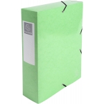 Exacompta 50723E - Carpeta de proyectos con gomas, tamaño A4, lomo de 80 mm, color verde anis