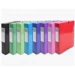 Exacompta 50729E - Carpeta de proyectos con gomas, tamaño A4, lomo de 80 mm, colores surtidos