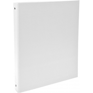 Exacompta 51378E - Carpeta de anillas, 4 anillas redondas de 30 mm, cartón forrado, tamaño A4, color blanco