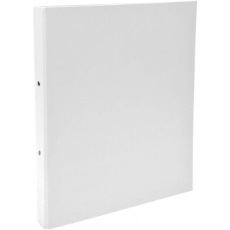 Exacompta 54378E - Carpeta de anillas, 2 anillas redondas de 30 mm, cartón forrado, tamaño A4, color blanco