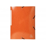Exacompta 55836E - Carpeta de cartón con gomas, con tres solapas, tamaño A4+, color naranja