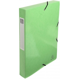 Exacompta 59923E - Carpeta de proyectos con gomas, tamaño A4, lomo de 40 mm, color verde anis