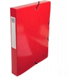 Exacompta 59925E - Carpeta de proyectos con gomas, tamaño A4, lomo de 40 mm, color rojo