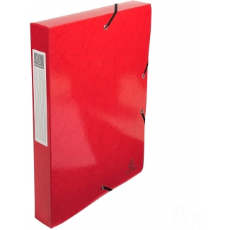 Exacompta 59925E - Carpeta de proyectos con gomas, tamaño A4, lomo de 40 mm, color rojo