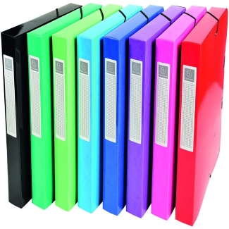 Exacompta 59929E - Carpeta de proyectos con gomas, tamaño A4, lomo de 40 mm, colores surtidos