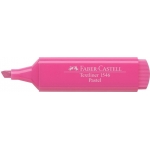 Faber-Castell 154654 - Rotulador fluorescente, punta biselada, color rosa pastel