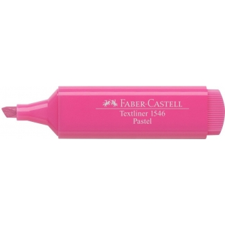 Faber-Castell 154654 - Rotulador fluorescente, punta biselada, color rosa pastel