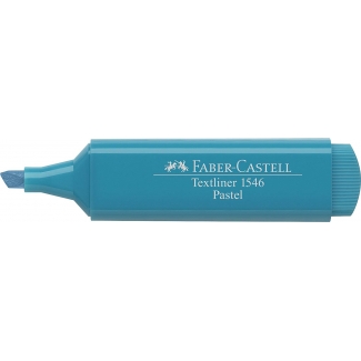 Faber-Castell 154658 - Rotulador fluorescente, punta biselada, color turquesa pastel