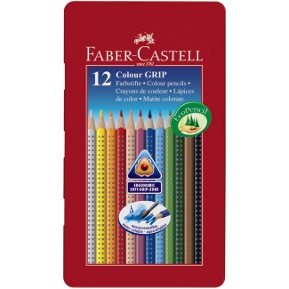 Faber-Castell 9112413 - Lápices de colores acuarelables, caja metálica de 12 colores