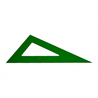 Faber-Castell - Cartabón de metacrilato, sin graduación, cateto mayor de 21 cm, color verde