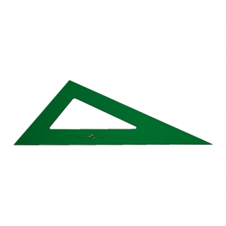 Faber-Castell - Cartabón de metacrilato, sin graduación, cateto mayor de 28 cm, color verde