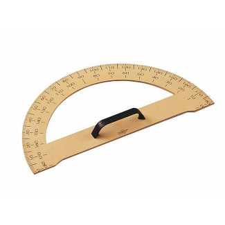 Faibo 231 - Transportador de ángulos (semicírculo) para encerado, de plástico, 34 cm