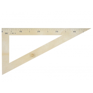 Faibo 235 - Cartabón de plástico para encerado, cateto mayor de 50 cm