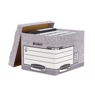 Fellowes 00810-FFEU - Cajón para archivo definitivo de cartón, tamaño A4, color gris