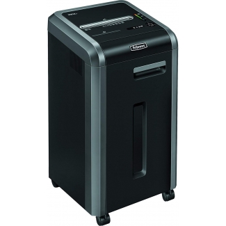 Fellowes 225CI - Destructora de papel, corte en partículas, destruye hasta 24 hojas, papelera de 60 litros