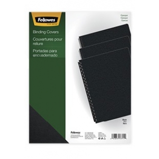 Fellowes 5100301 - Tapa de encuadernación, A4, pvc, 180 micras, color negro, paquete de 100