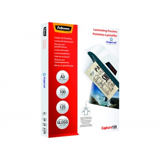 Fellowes 5307506 - Fundas para plastificar, A3, 125 micras, caja de 100