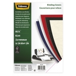 Fellowes 5370405 - Tapa de encuadernación, símil-piel, color negro, A4, cartón de 250 gramos, paquete de 100