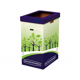Fellowes 8049202 - Papelera contenedor de cartón para reciclaje, 69 litros
