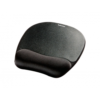 Fellowes 9176501 - Alfombrilla para ratón, con reposamuñecas de gel, color negro