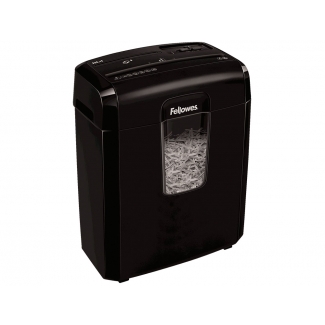 Fellowes LX-25M - Destructora de papel, corte en mini partículas, destruye hasta 6 hojas, papelera de 11,5 litros
