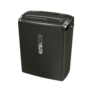 Fellowes P-28S - Destructora de papel, corte en tiras, destruye hasta 8 hojas, papelera de 15 litros