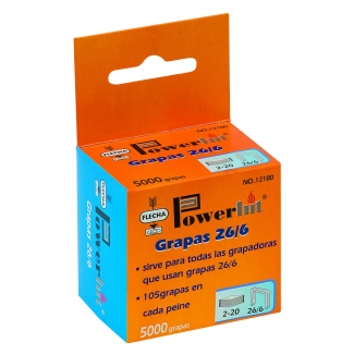 Flecha Powehit 3GP2665 - Grapas 26/6, galvanizadas, caja de 5000
