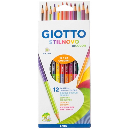 Giotto Bicolor - Lápices de colores, de 12 colores -