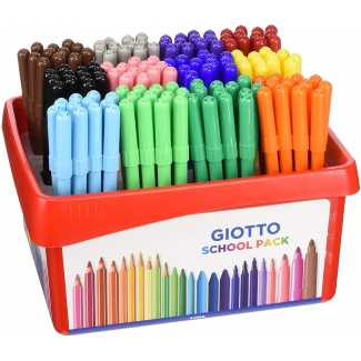Giotto Turbo Color School Pack 523800 - Rotuladores de colores, pack de 144 unidades, 12 colores surtidos