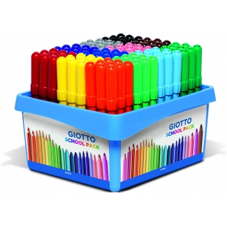 Giotto Turbo Maxi School Pack 524000 - Rotuladores de colores, pack de 108 unidades, 12 colores surtidos