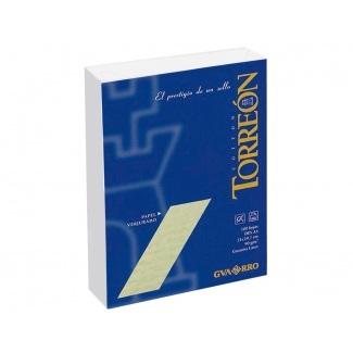 Guarro Torreón - Papel verjurado, tamaño A4, 90 gr/m2, color blanco, paquete de 100 hojas