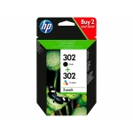 HP 302 - Cartucho de tinta original X4D37AE, negro + tricolor