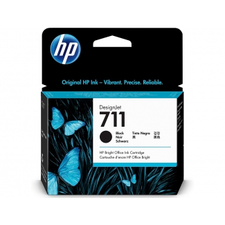 HP 711 XL - Cartucho de tinta original CZ133A, negro