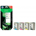 HP 940 XL- Cartucho de tinta original C2N93AE, negro, cían, magenta y amarillo, pack de 4