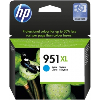 HP 951 XL - Cartucho de tinta original CN046AE, cían